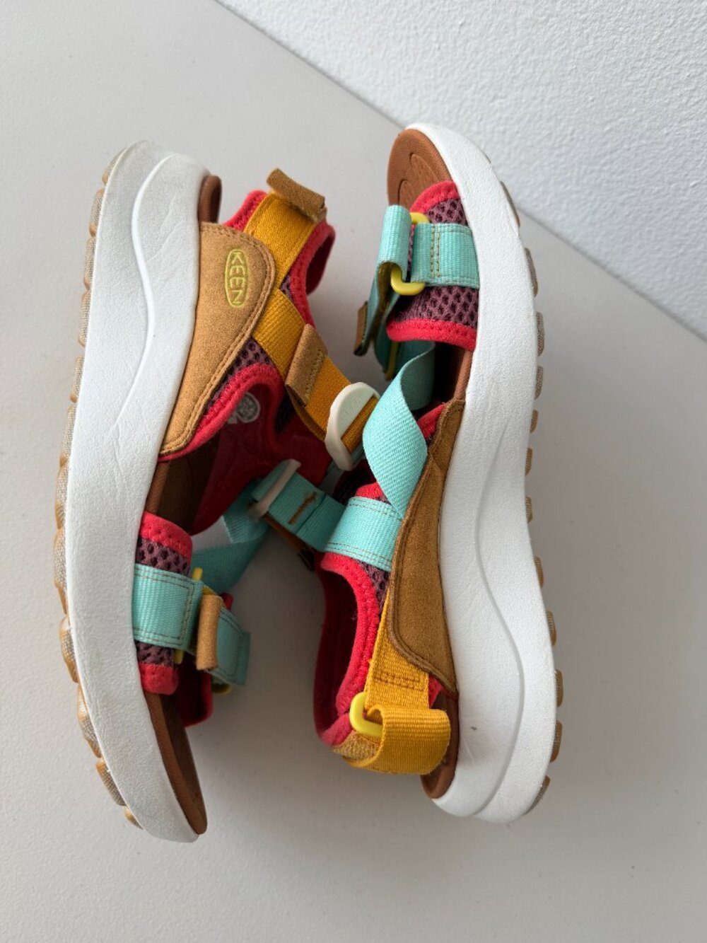 Keen Women's Turquoise, Pink & Mustard Sport Sandals - Picture 3 of 8